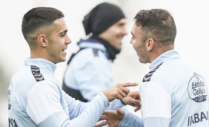 El Celta se ejercitó esta tarde con la única baja de Ristic