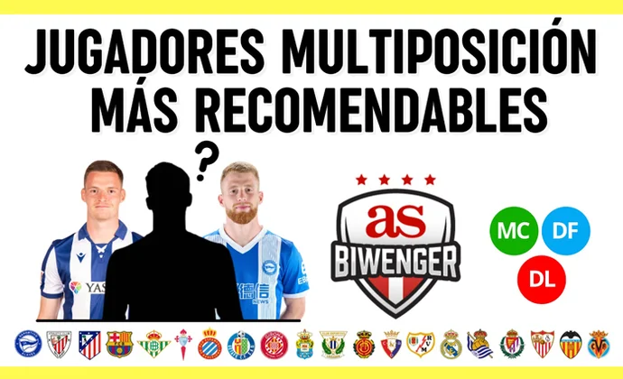 Top 20 jugadores multiposición, por Scouting Biwenger