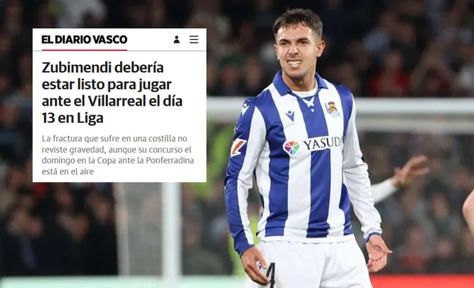 Diario Vasco no descarta a Zubimendi para la jornada 19