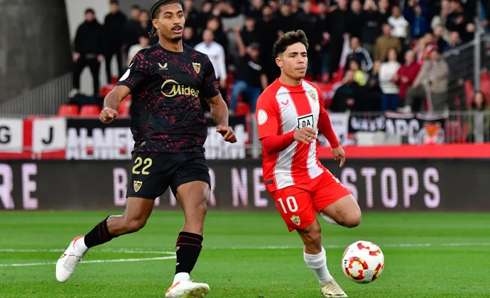 Crónica y ficha técnica de la Copa del Rey: Almería 4-1 Sevilla