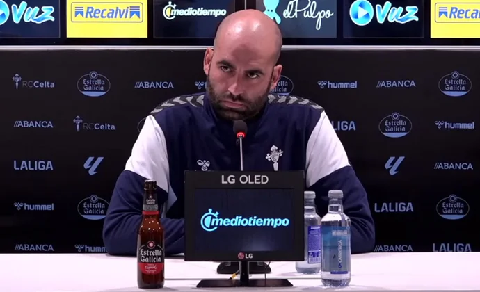 Giráldez, sobre Ristic, Douvikas, Manquillo, Allende, Aidoo, Aspas, Bamba, Guaita, Alfon, el mercado y el Racing