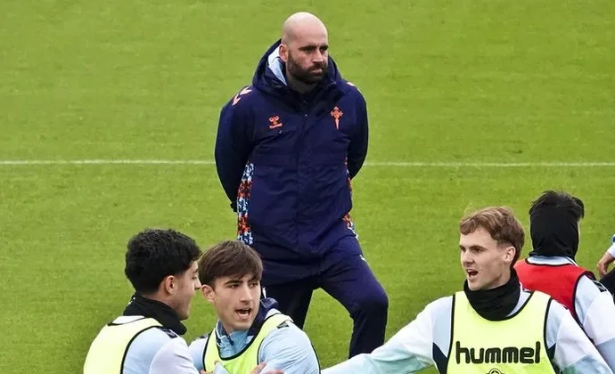 Aspas y Ristic, únicas bajas en el entrenamiento del miércoles