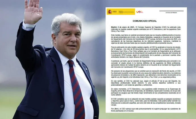 Oficial: Dani Olmo y Pau Víctor ya tienen la cautelar del CSD para ser inscritos provisionalmente