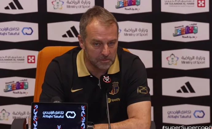 Flick no despeja la duda en portería y habla de Olmo, Gavi, Araujo, Vinicius y el Real Madrid