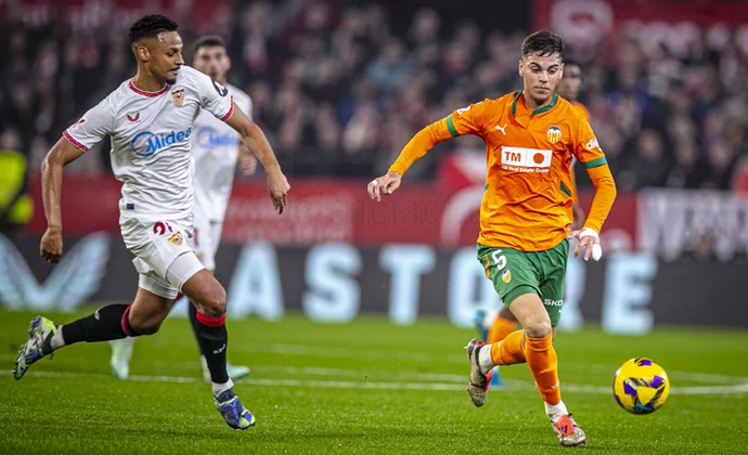 Jornada 19: Sevilla 1-1 Valencia. Estadísticas y puntos fantasy