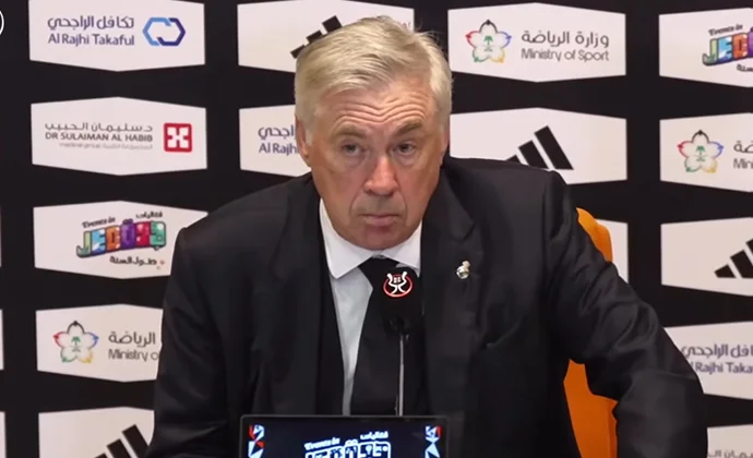 Ancelotti analiza la derrota y destaca a Mbappé, pero evita señalar a Lucas y Tchouaméni