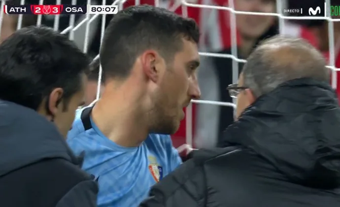 Sergio Herrera pidió el cambio mareado tras recibir un golpe en la cabeza