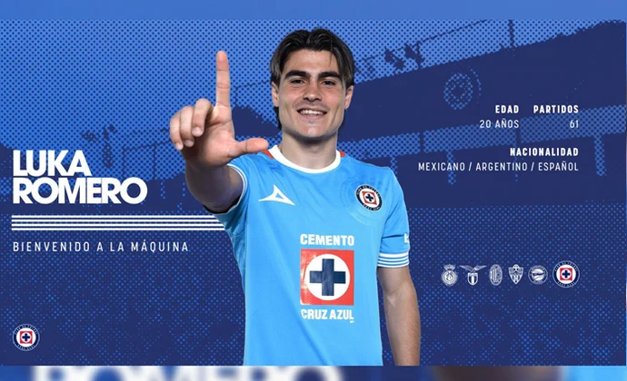 Luka Romero es oficialmente nuevo jugador de Cruz Azul, tras desvincularse del Alavés