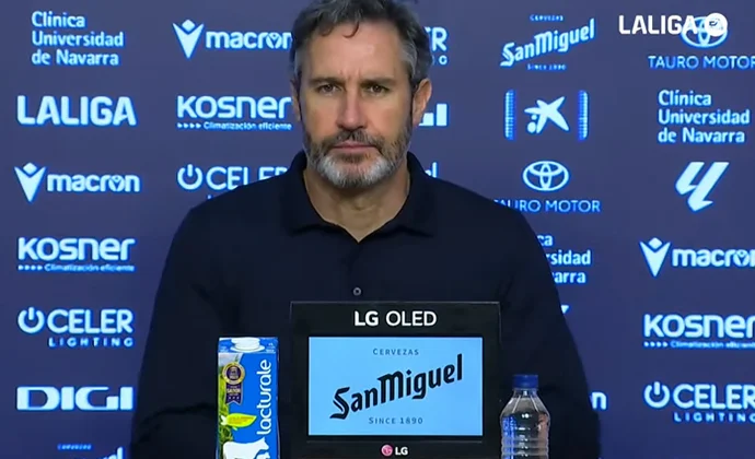 A Vicente Moreno le sabe a poco el punto y habla de Raúl García, Bryan Zaragoza y la portería