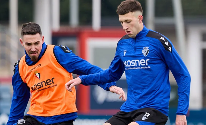 Osasuna inicia la semana con Arnaiz recuperado y Bryan con el grupo