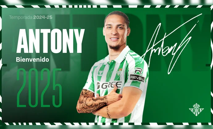 Antony es oficialmente nuevo jugador del Real Betis