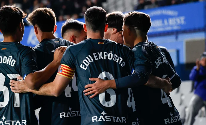 Edu Expósito juega 56 minutos contra el Sabadell en la Copa Catalunya