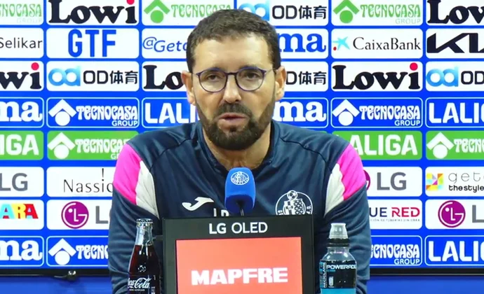 Bordalás descarta rotaciones y habla del mercado, pero evita dar pistas sobre Milla, Mayoral, Nyom y Arambarri