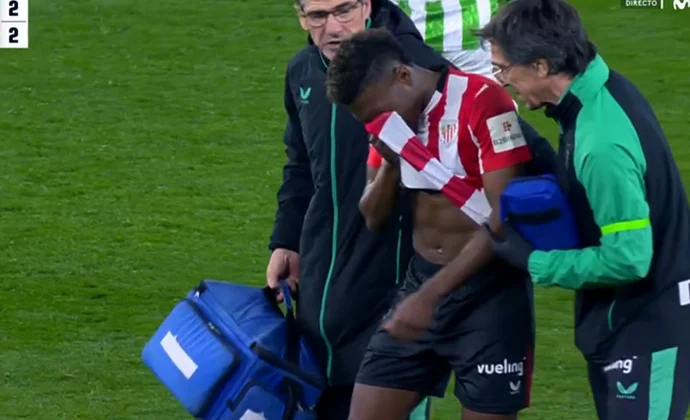 Djaló jugó los últimos segundos del partido con molestias en el tobillo