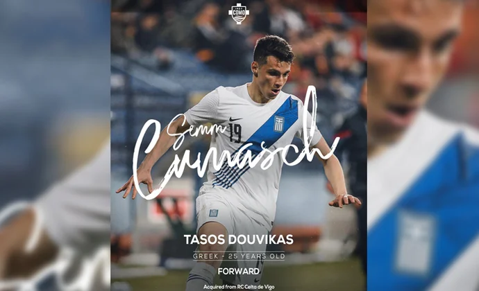 Anastasios Douvikas es oficialmente nuevo jugador del Como
