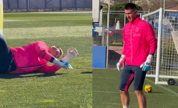 David Soria no estuvo presente en el entrenamiento del jueves