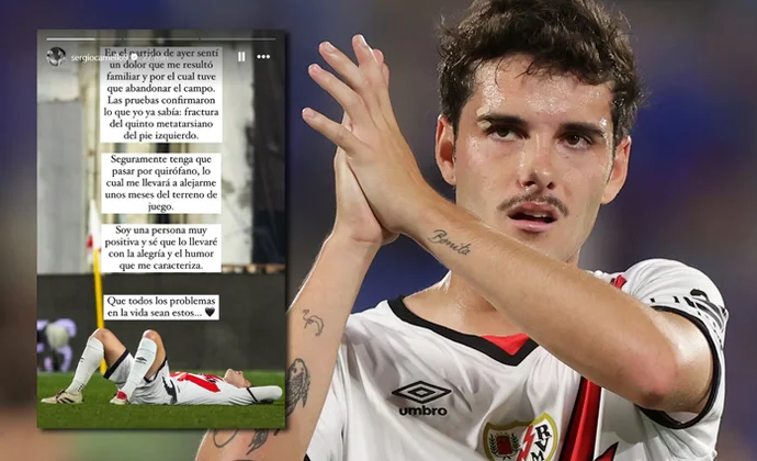 Sergio Camello confirma su lesión: fractura de metatarsiano