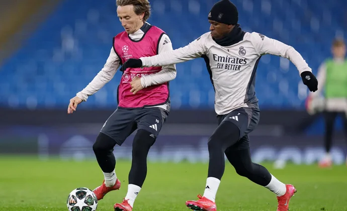 El Real Madrid se ejercitó en el Etihad Stadium sin los cinco lesionados