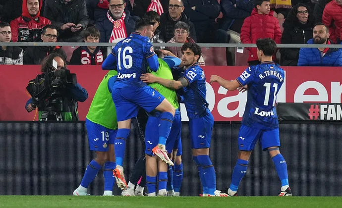Jornada 24: Girona 1-2 Getafe. Estadísticas y puntos fantasy