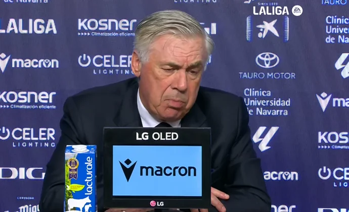 Ancelotti cree que Bellingham no debio ser expulsado, habla del arbitraje y explica los pocos cambios