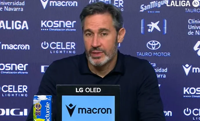 Vicente Moreno analiza el empate y habla de Herrando, Budimir, Areso, Oroz y Moi Gómez