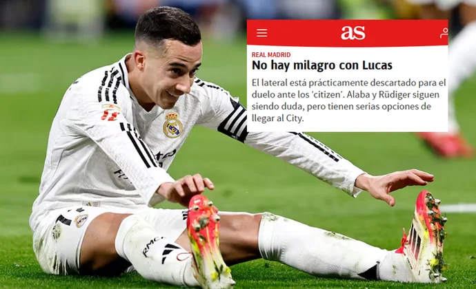 Diario As descarta a Lucas contra el Manchester City pese al optimismo de Ancelotti