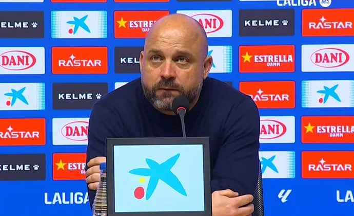 Manolo queda satisfecho con el punto y habla de Pol Lozano, Urko, Roberto, Calero, Edu Expósito y Joan García