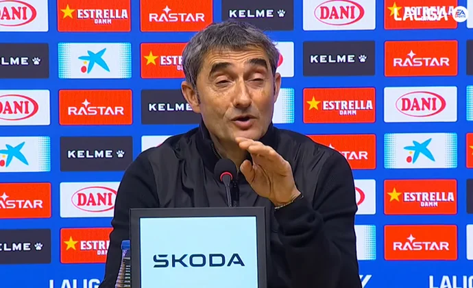 Valverde analiza el empate y habla de Sannadi, Unai Simón y la importancia del balón parado