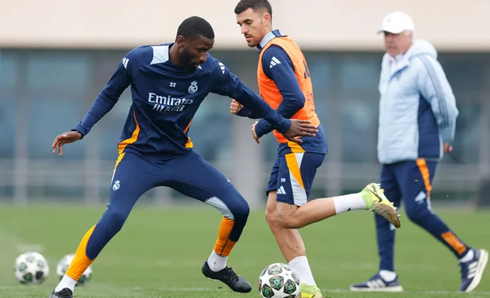 Rüdiger y Alaba completan la sesión del lunes. Valverde, Lucas y Vallejo, al margen