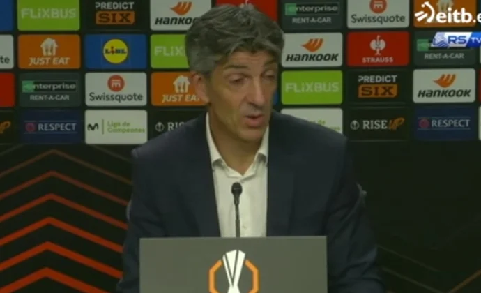 Imanol celebra el triunfo y habla de Sucic, Oskarsson, Zakharyan y Turrientes