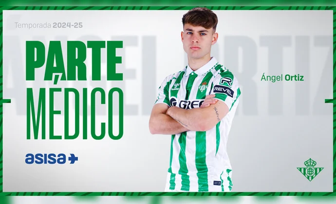 Parte médico oficial de Ángel Ortiz y periodo estimado de baja