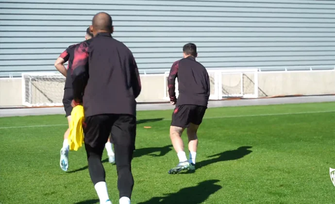 Peque se pierde la sesión previa al partido contra el Mallorca