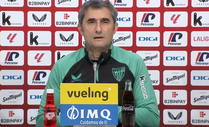 Valverde descarta rotaciones mañana y habla de Sancet, Yuri, Nico Williams, Guruzeta, Sannadi y el Atlético