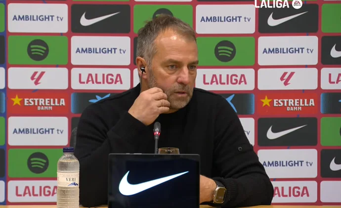 Flick revela que Gavi iba a ser titular y habla de Olmo, Gerard Martín, Yamal, las rotaciones y el Benfica