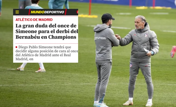 Simeone solo tiene dos dudas para el once de Champions, según Mundo Deportivo