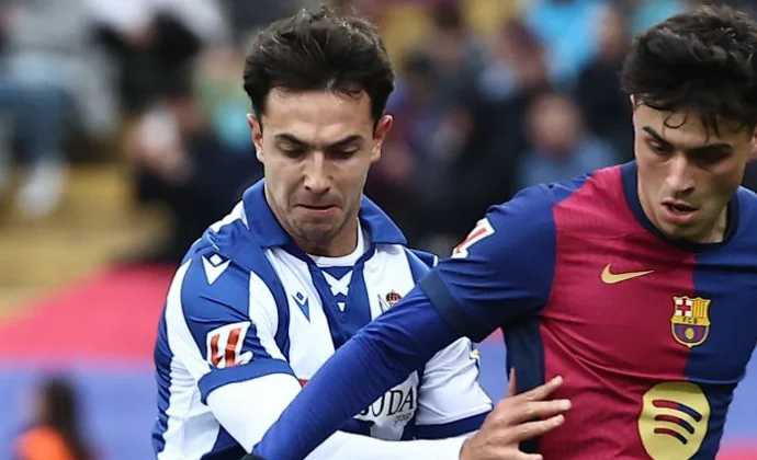 Imanol dice que Zubimendi fue sustituido por molestias