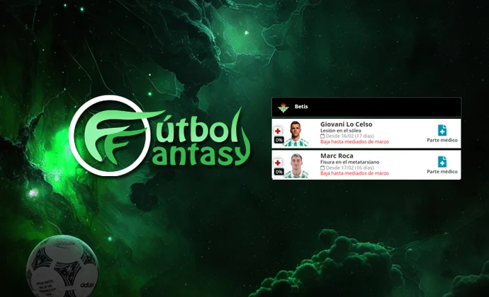 Novedad en la sección lesionados de FútbolFantasy: fecha de lesión y días de baja acumulados