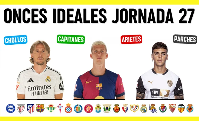 Onces ideales, posibles chollos y mejores capitanes y arietes para la J27, por Scouting Biwenger
