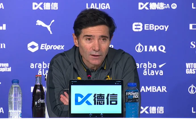 Marcelino analiza la derrota y dice que el vuelo de ayer afectó al rendimiento