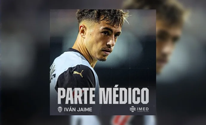 Parte médico oficial de Iván Jaime y tiempo mínimo de baja