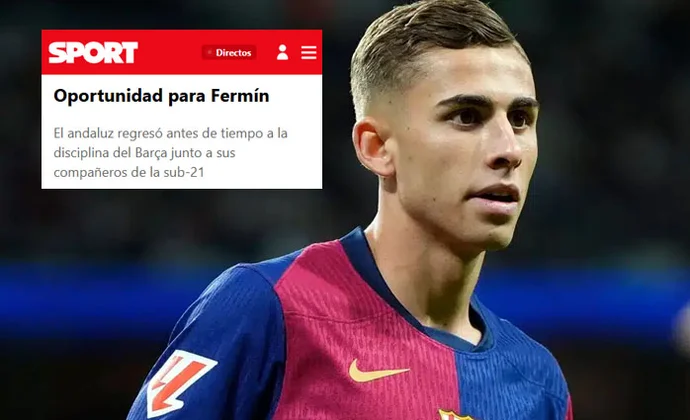 Según Sport, Fermín tiene muchas opciones de ser titular contra Osasuna