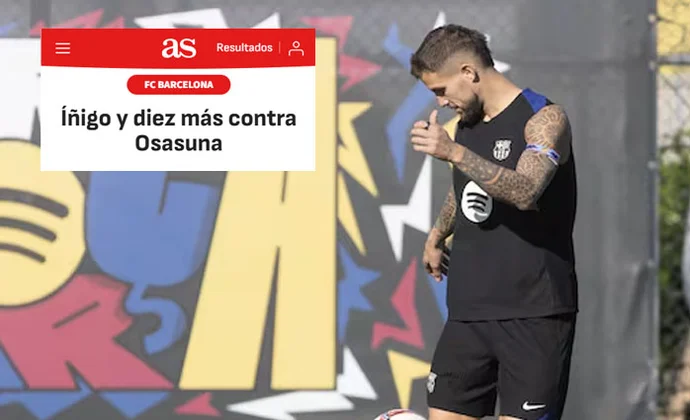 Javier Miguel dice que Íñigo será titular contra Osasuna y Cubarsí estará recuperado