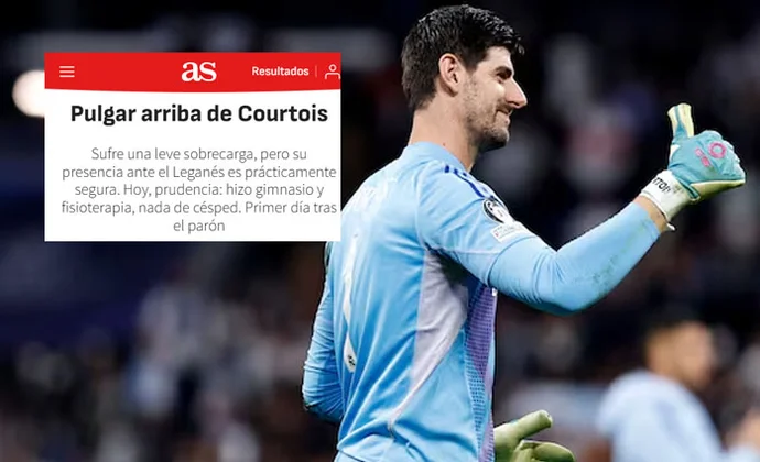 As asegura que Courtois estará disponible contra el Leganés