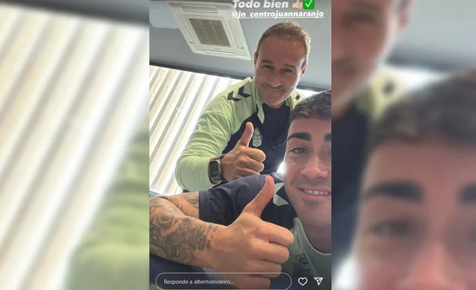 Moleiro se queda en el gimnasio, pero asegura estar bien