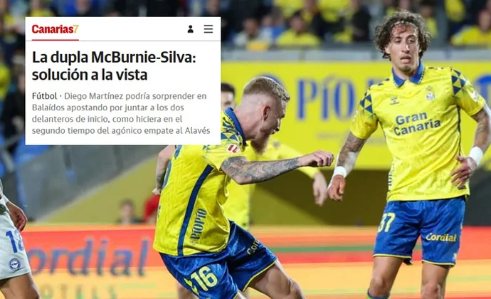 Según Canarias 7, Diego Martínez podría juntar a Fabio Silva y McBurnie en el once