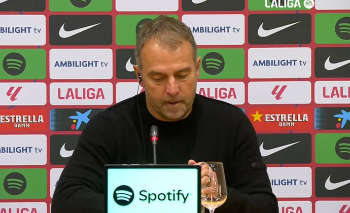 Flick celebra el triunfo y habla de Lewandowski, Raphinha, Eric García, De Jong, Pablo Torre, Pedri y Yamal