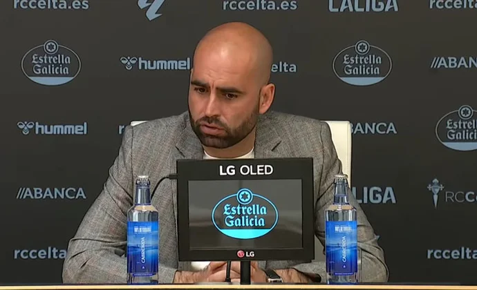 Giráldez analiza el empate, explica los cambios de Ristic y Losada y habla del gol anulado