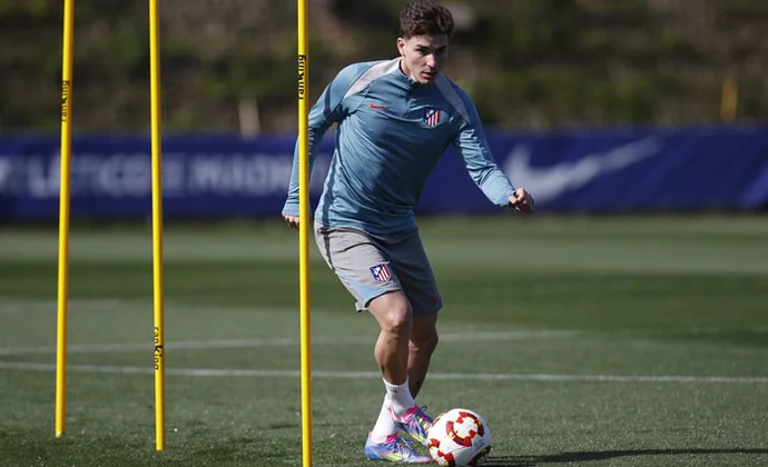 El Atlético se ejercita sin bajas en la sesión previa al partido de Copa
