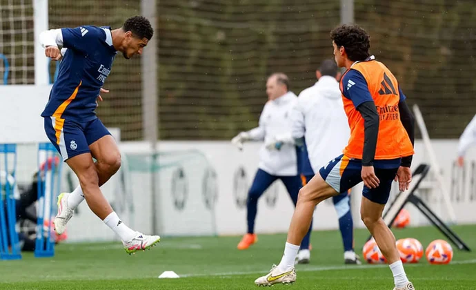 Lunin y Ceballos empiezan el entrenamiento del viernes con el grupo