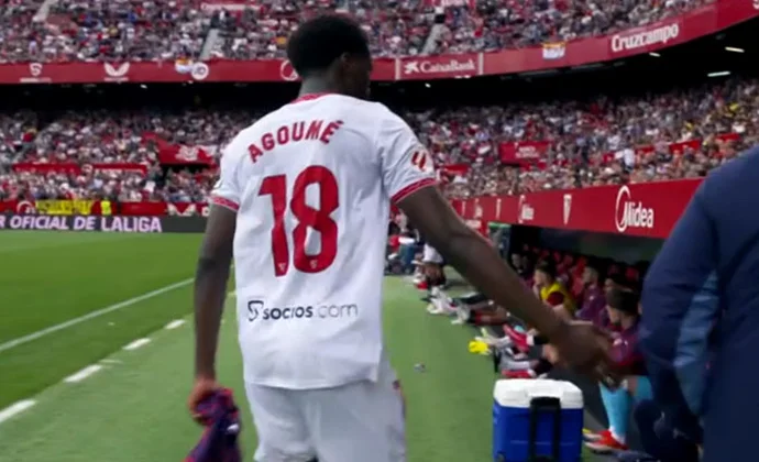 Agoumé fue sustituido aparentemente con calambres